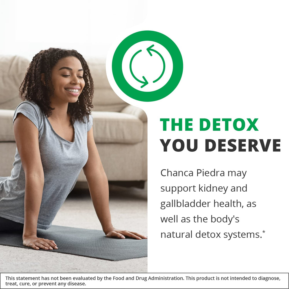 Back label with ingredients for Chanca Piedra Drops