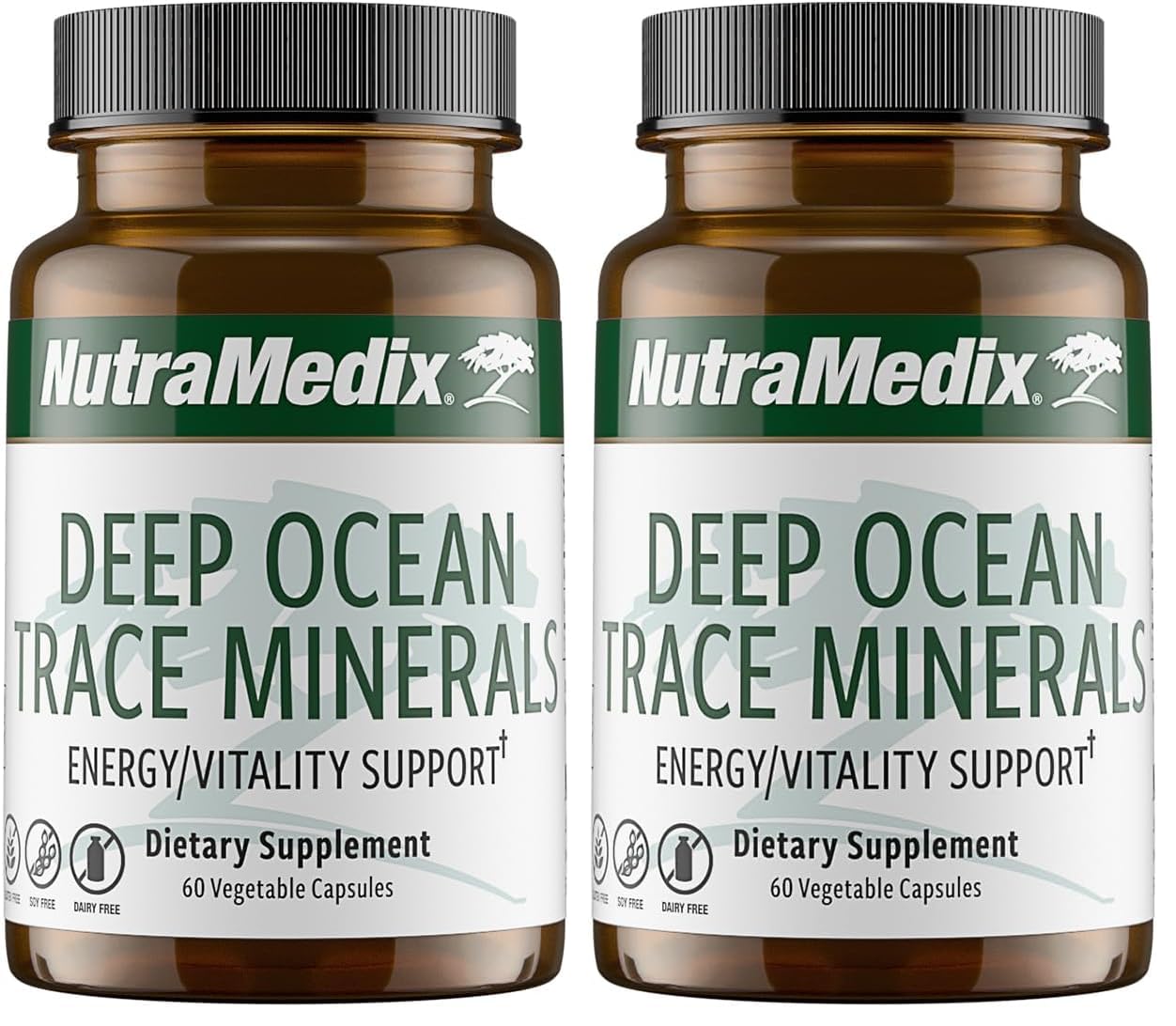NutraMedix Deep Ocean Trace Minerals 1000mg bottle – pack of 2, 60 capsules.