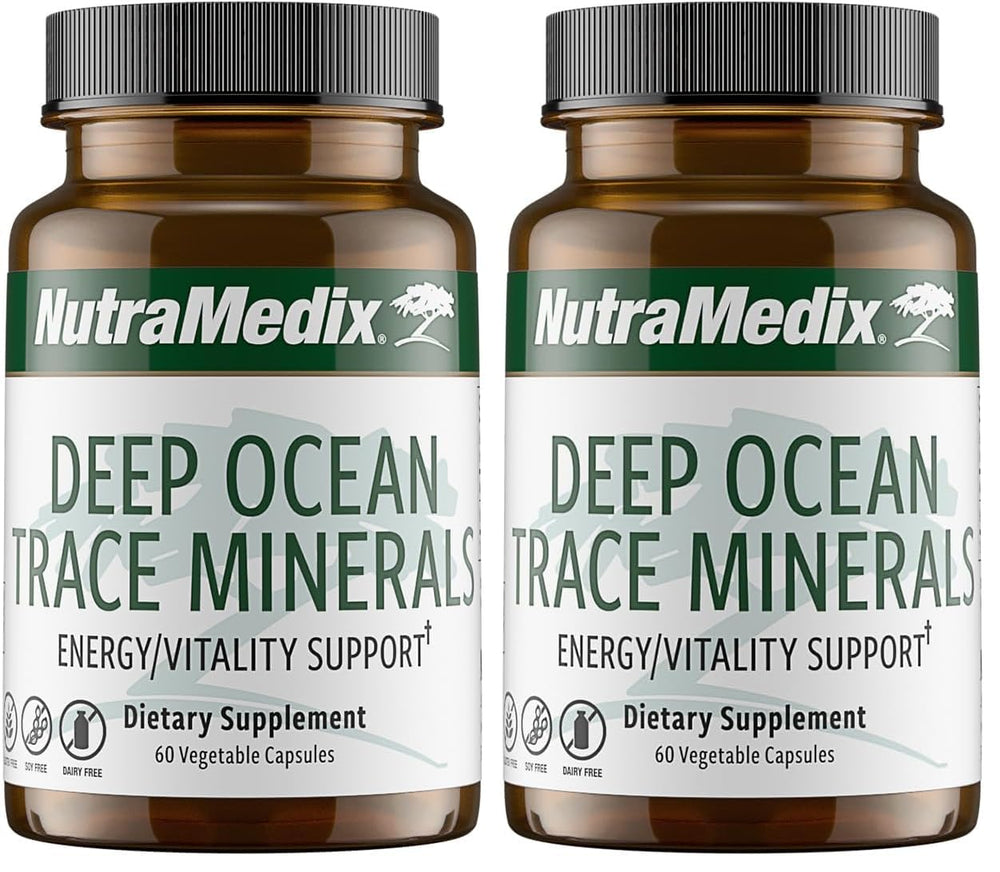 NutraMedix Deep Ocean Trace Minerals 1000mg bottle – pack of 2, 60 capsules.