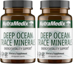 NutraMedix Deep Ocean Trace Minerals 1000mg bottle – pack of 2, 60 capsules.