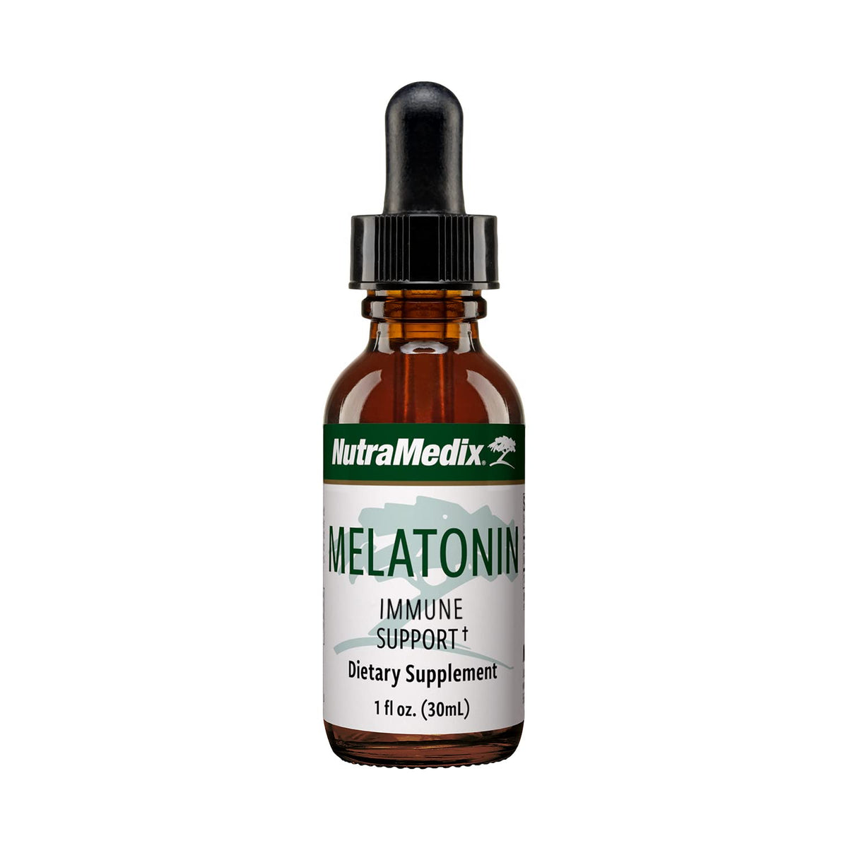 NutraMedix Melatonin Night Time Support Drops bottle – 1 oz / 30 ml (hero image)