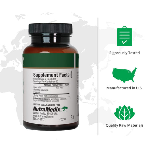 Quercetin with Vitamin C and Zinc immune support illustration