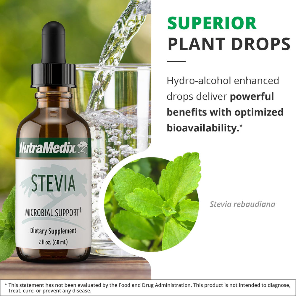 Dropper dispensing stevia liquid drops