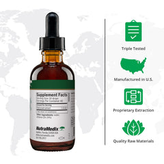 NutraMedix Sweet Leaf Stevia Liquid Drops 2 oz bottle side view