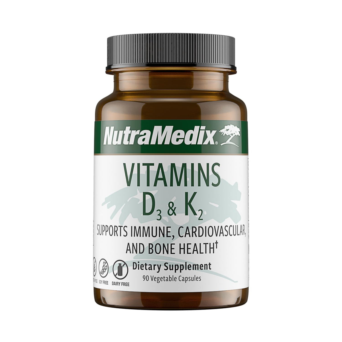 NutraMedix Vitamin D3 & K2 immune support bottle with capsules
