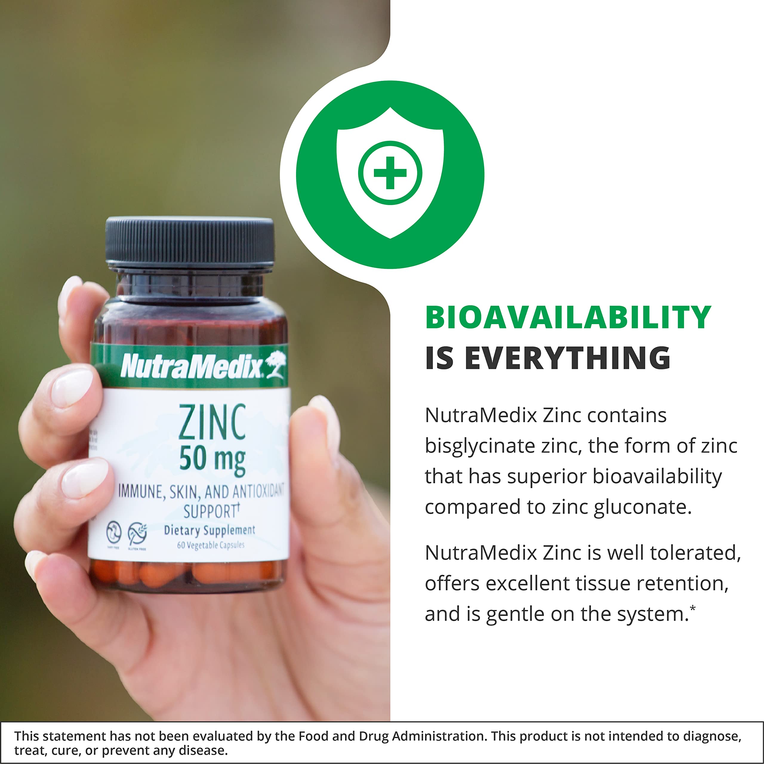 Chelated zinc capsule close-up