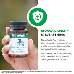 Chelated zinc capsule close-up