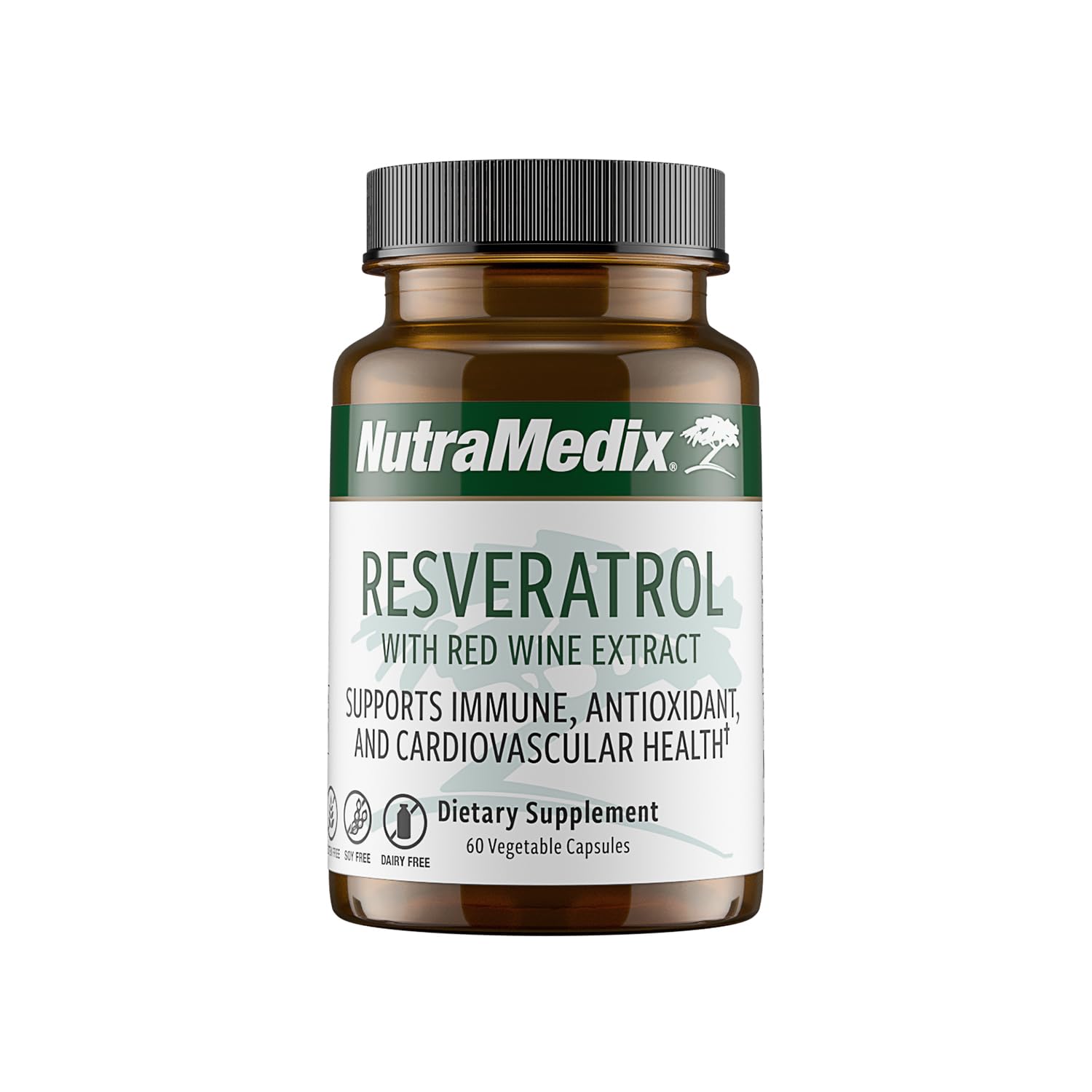 NutraMedix Resveratrol capsules with red wine extract label