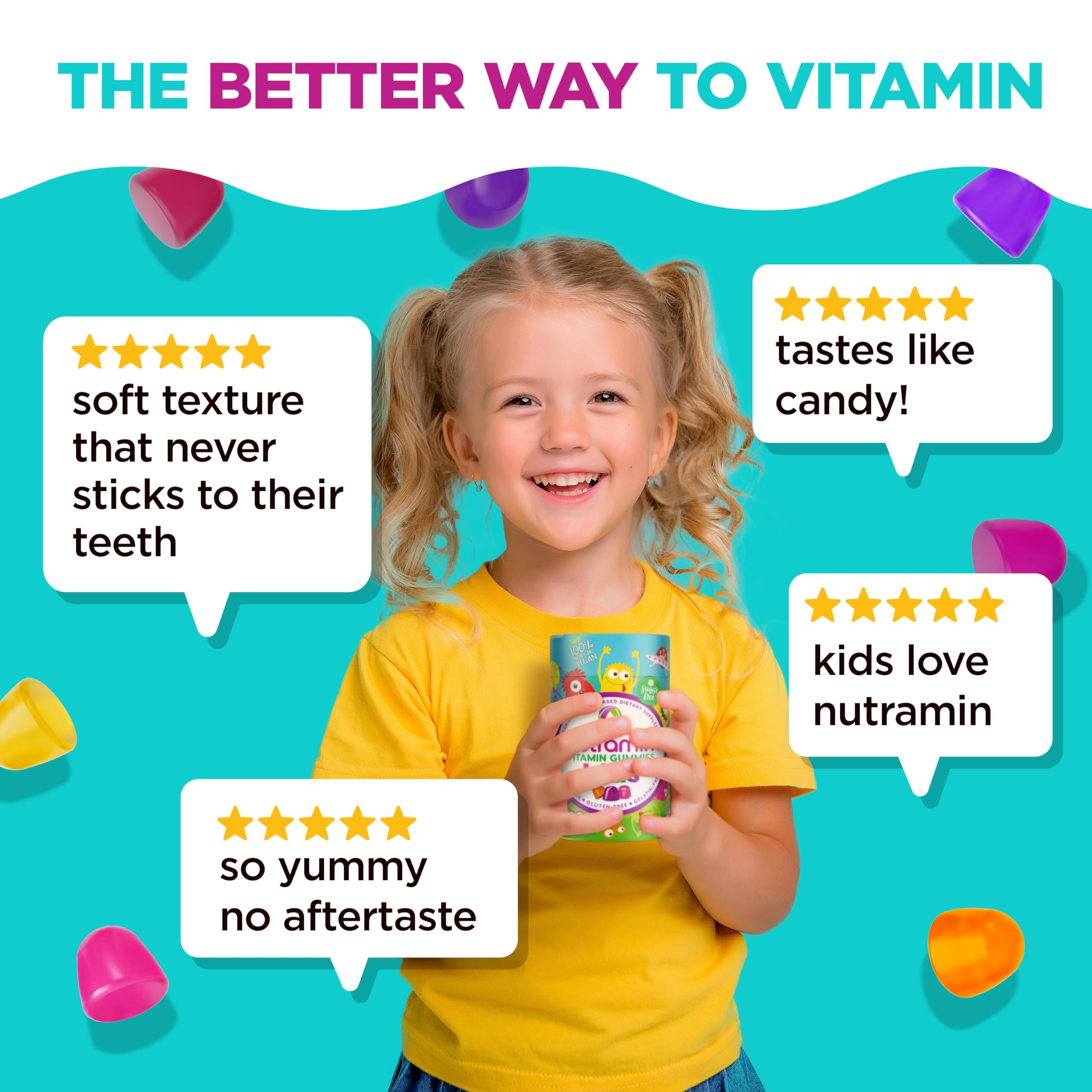 13 plant-based nutrients including Biotin, Zinc, D3, B12 and Vitamin C