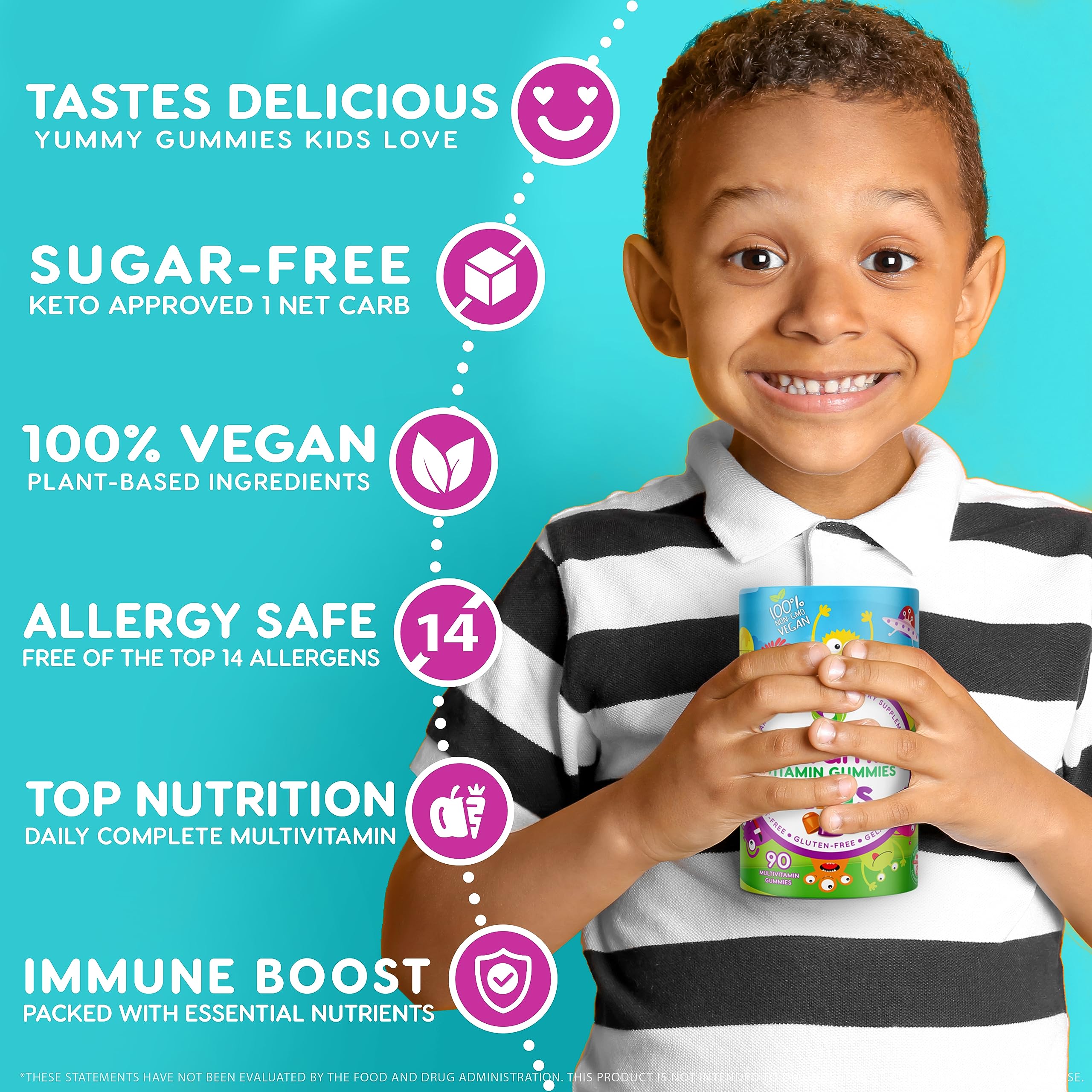 Kids immune support concept illustration