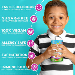Kids immune support concept illustration