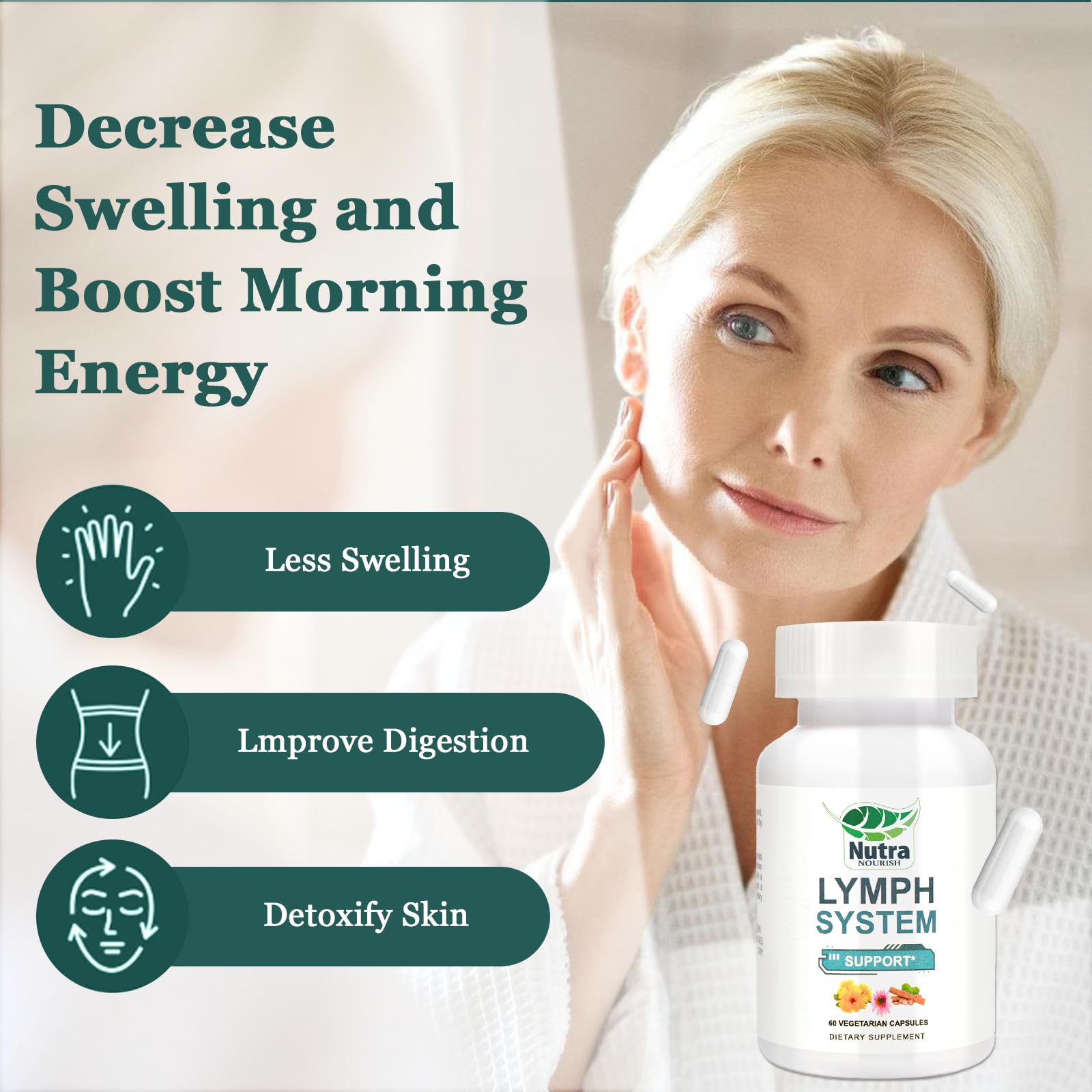 Ingredient highlights for NutraNourish Lymphatic Drainage Supplement