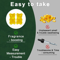Gummy close-up highlighting 1000mg mullein leaf extract
