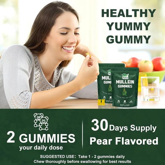 Mullein Gummies supporting lung health and respiratory function
