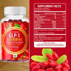 NutraPep Berberine HCl GLP-1 Gummies bottle back view