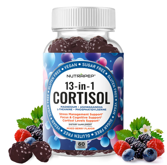 NutraPep Cortisol Gummies bottle front view