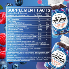 Close-up of NutraPep Cortisol Gummies bottle label