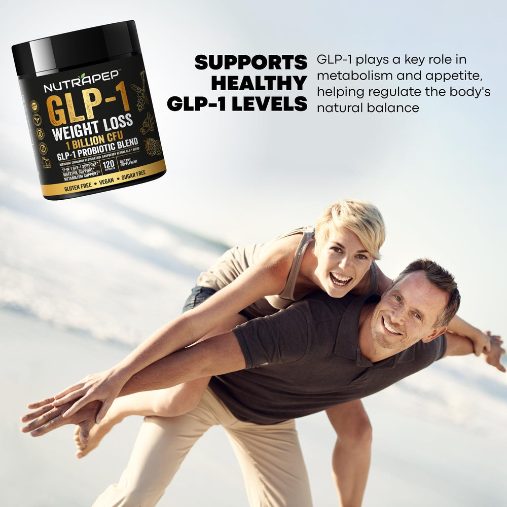 Vegan and gluten-free labeling on NutraPep GLP-1 bottle