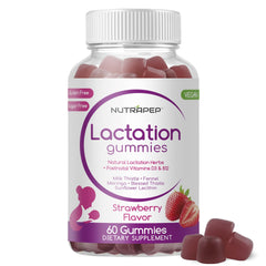 Bottle of NutraPep Lactation Gummies