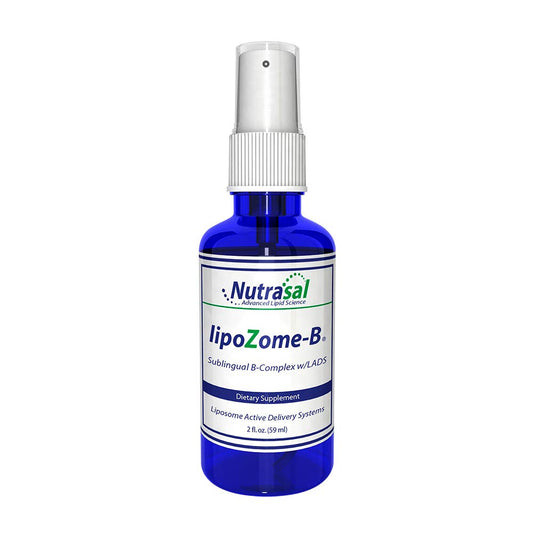 Front view of Nutrasal LipoZome B-Complex Sublingual Spray bottle