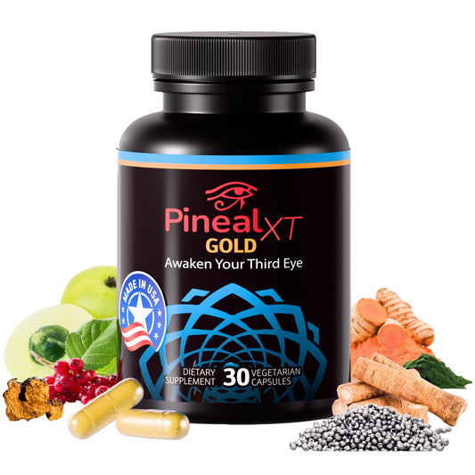 Nutraville Pineal XT Gold bottle on white background