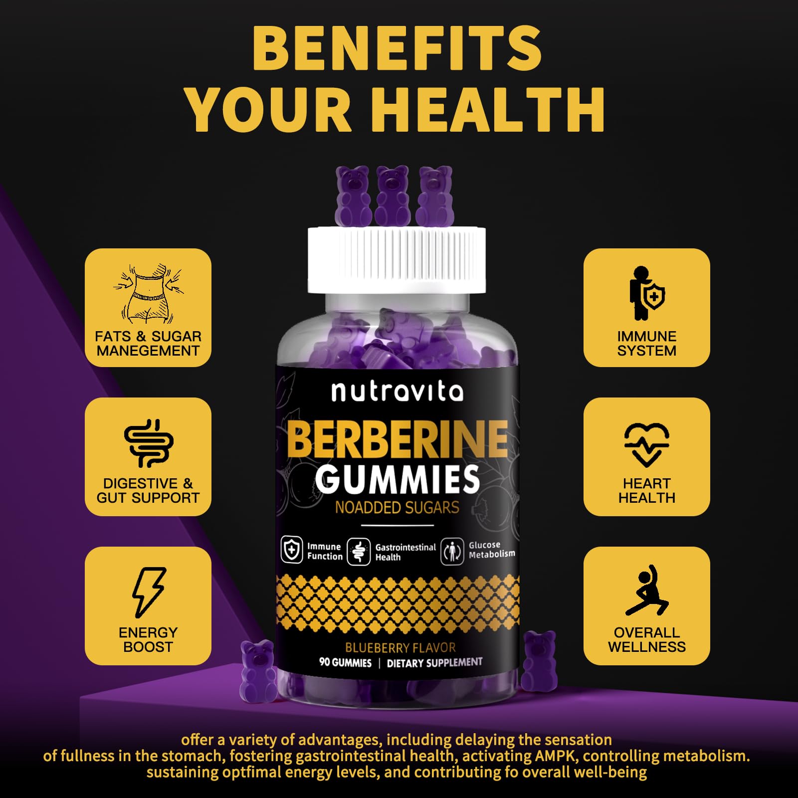 Ingredient panel featuring cinnamon for Berberine Gummies
