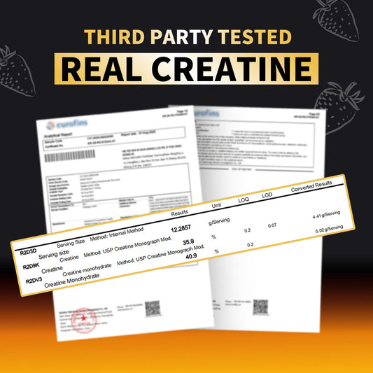 Nutravita Creatine Monohydrate Gummies bottle with strawberry flavor