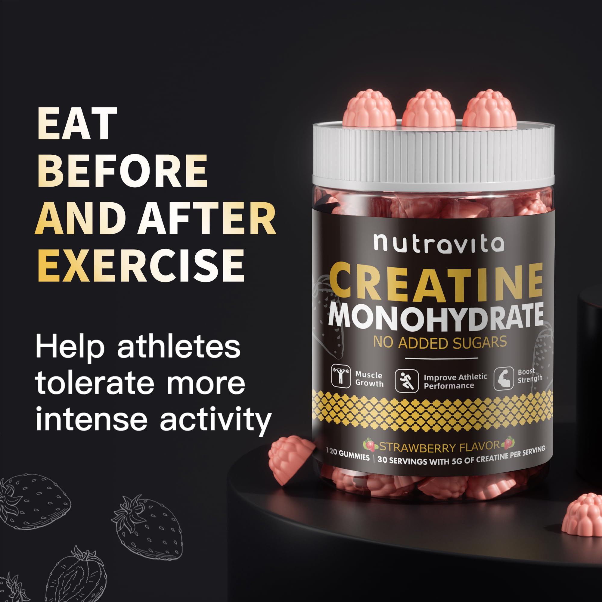 Vegan, gluten-free and sugar-free Nutravita gummies label