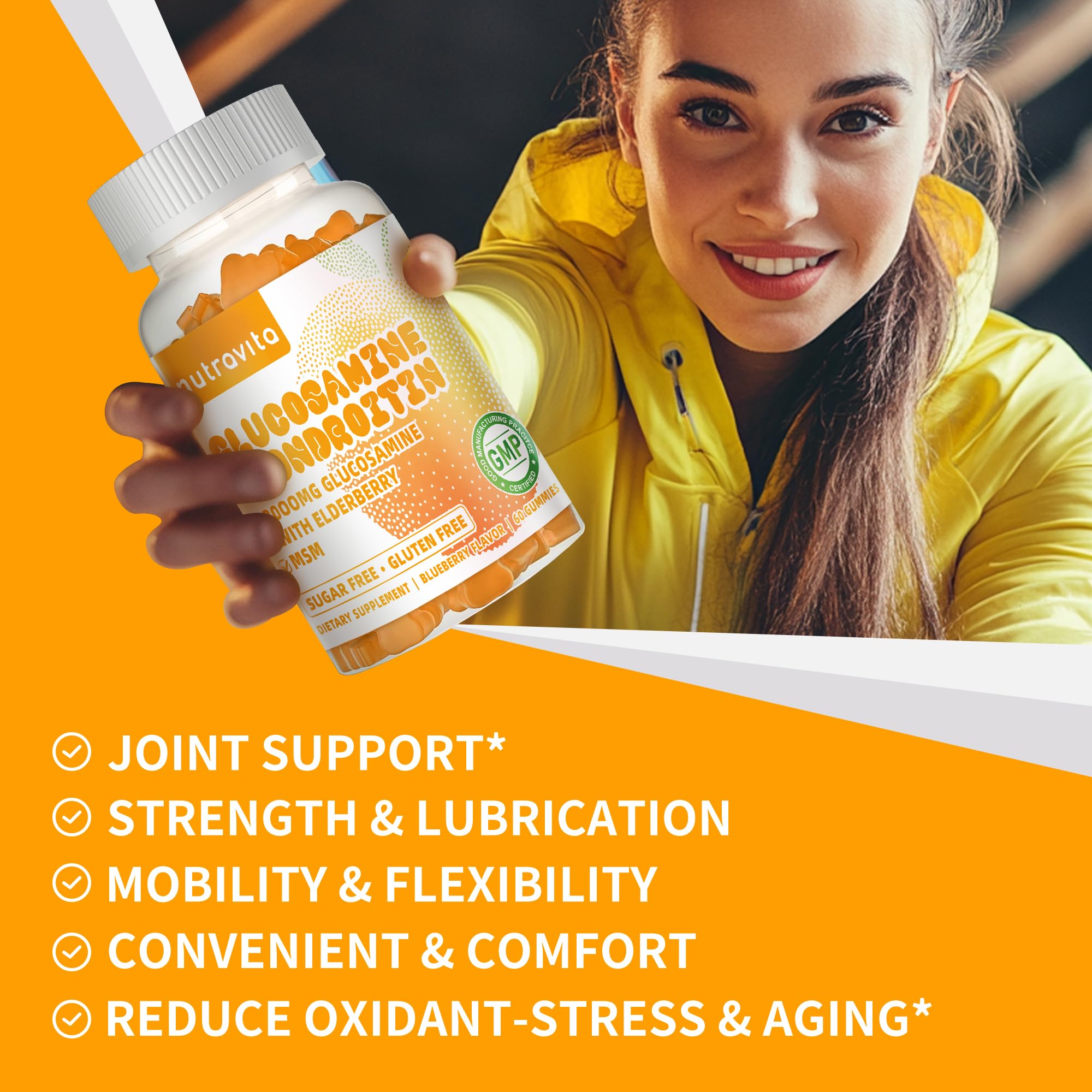 Serving with 1500mg Glucosamine, 500mg MSM, 200mg Chondroitin