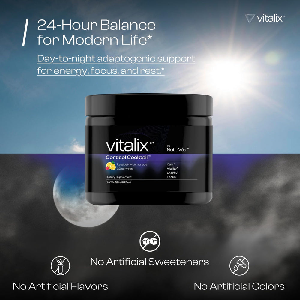 NutraVōs Vitalix L-Theanine 200 mg contributing to relaxed focus.