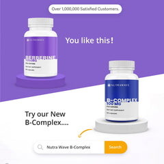Supplement facts showing Vitamin C, Vitamin B6, Iron, and Manganese icons