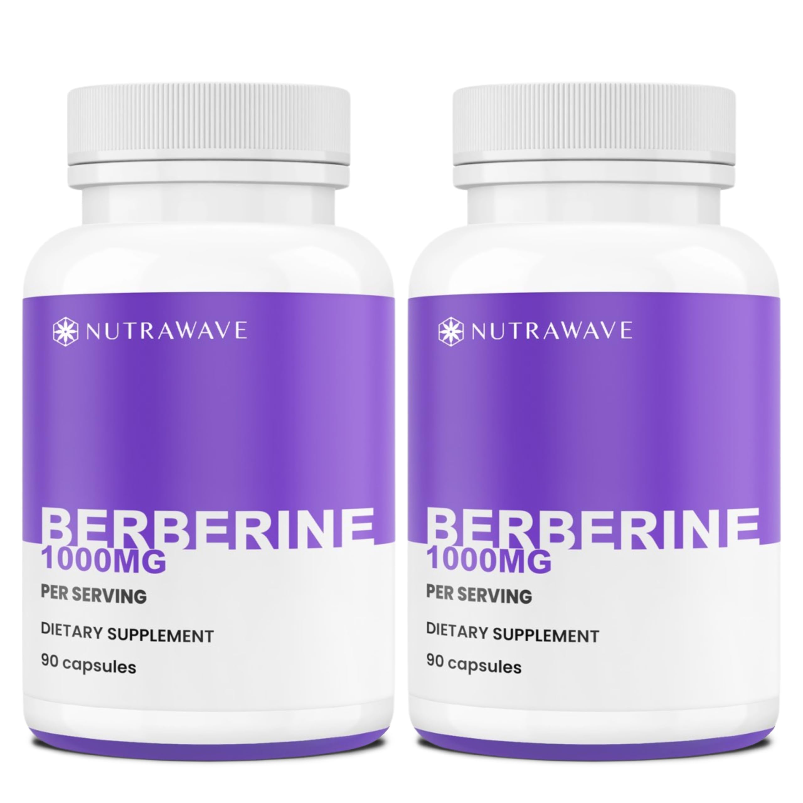 Nutra Wave Pure Berberine bottle shows 1000 mg per serving for daily metabolic support.