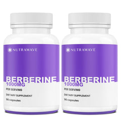 Nutra Wave Pure Berberine bottle shows 1000 mg per serving for daily metabolic support.