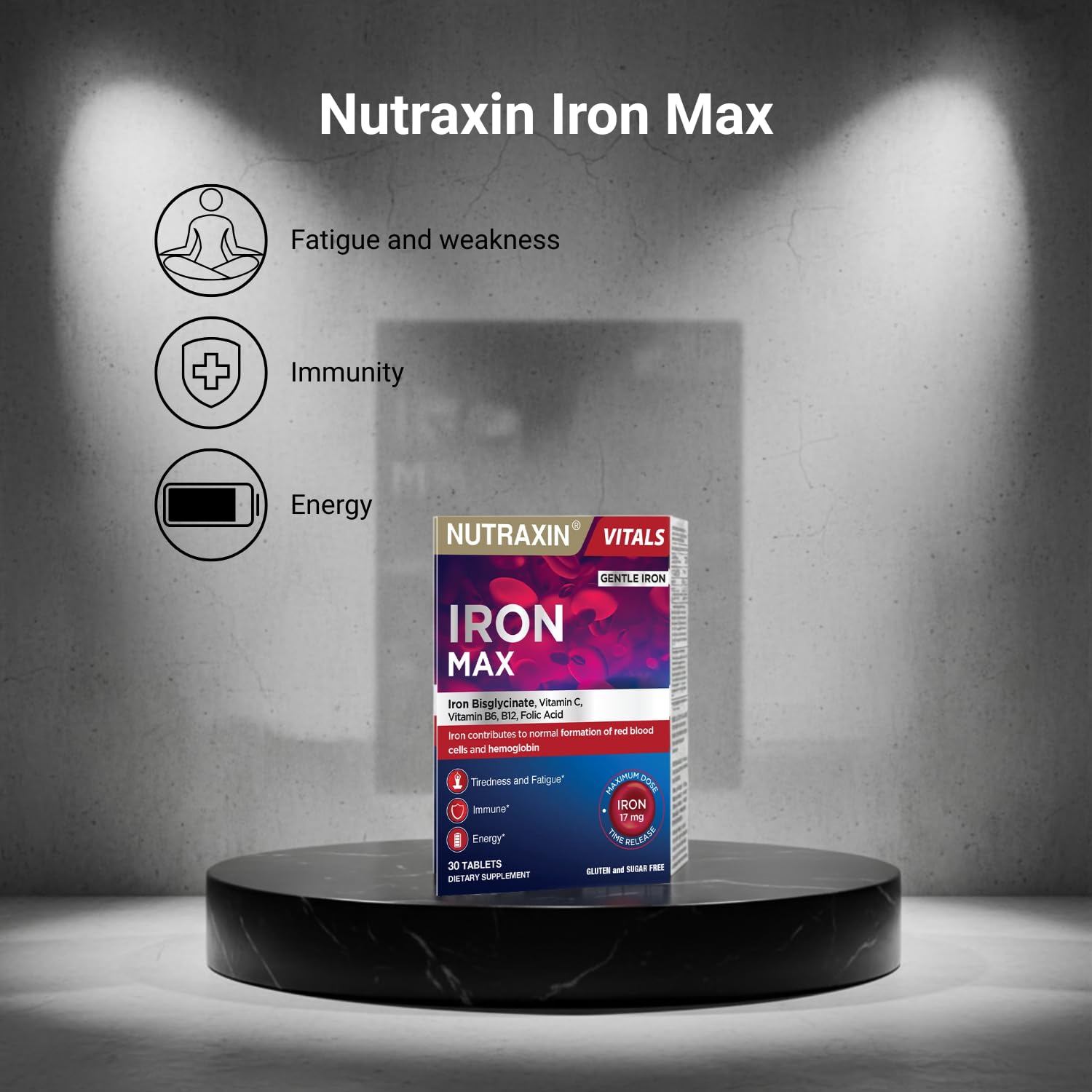 Allergen-free label indicating gluten, dairy, soy and sugar-free