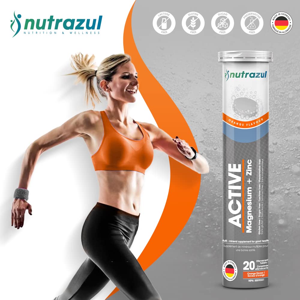 Magnesium and Zinc supplements for muscle recovery - Nutrazul effervescent tablet