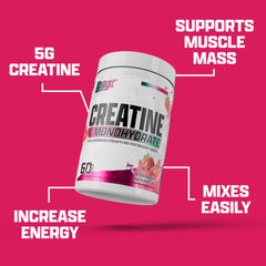 Close-up of micronized creatine powder for fast absorption