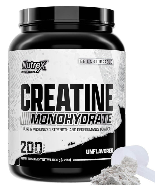 Nutrex Micronized Creatine Monohydrate Powder 1kg - front bottle view