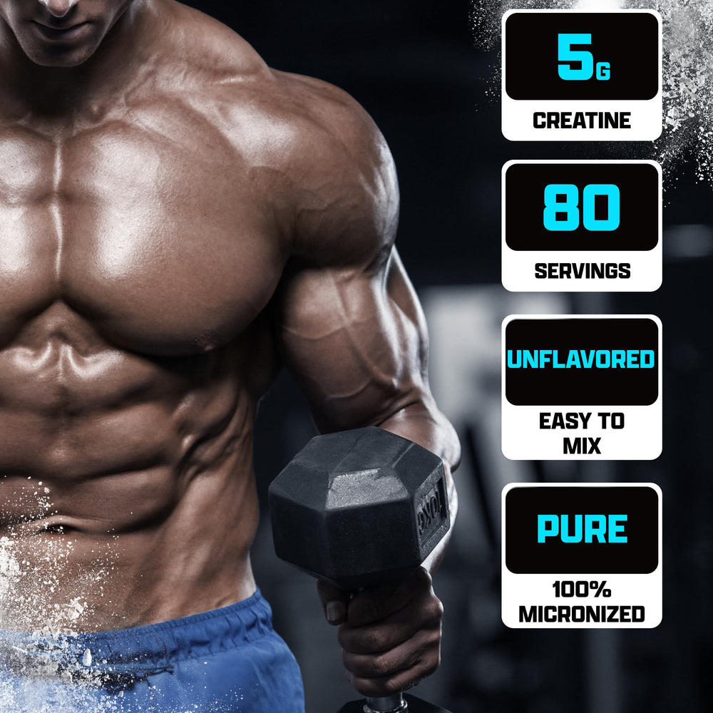 5g creatine monohydrate per serving in micronized powder for easy mixing