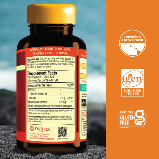 BioAstin Hawaiian Astaxanthin 4mg bottle