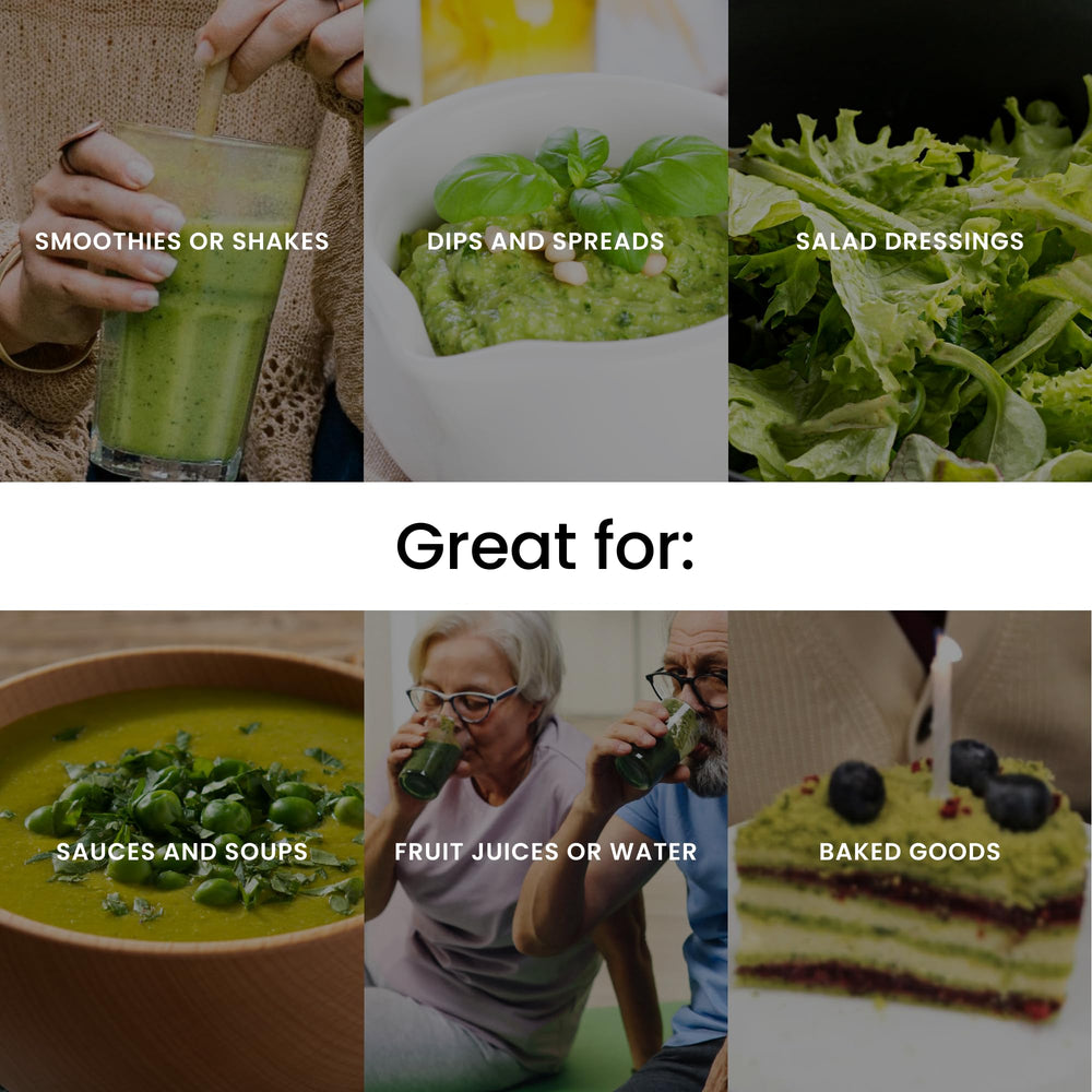 Hawaiian farm setting with spirulina production text