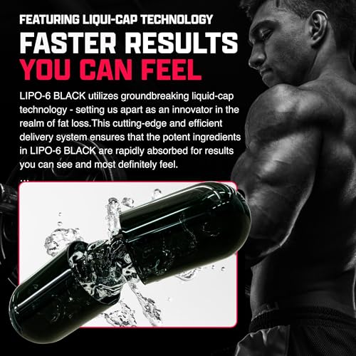 Lipo-6 Black Max packaging and bottle on white background