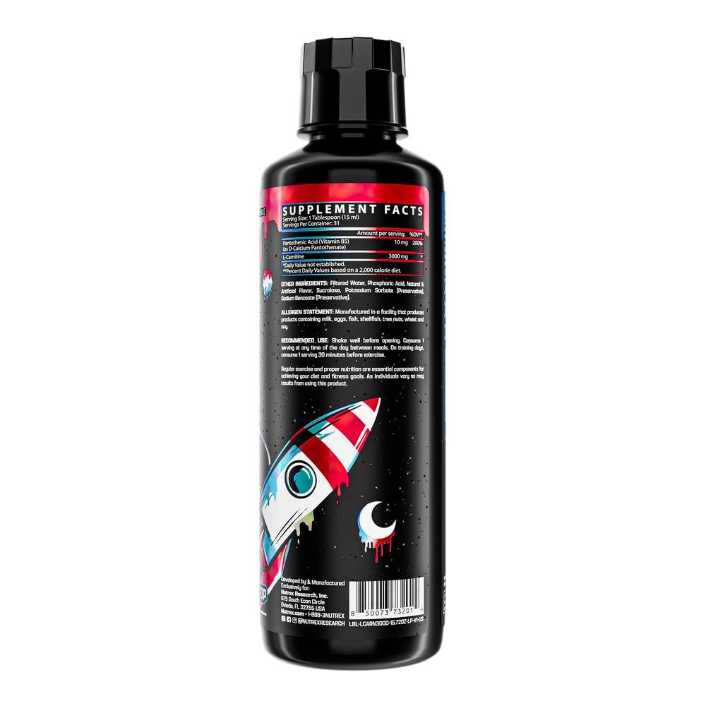 Bottle of Nutrex Liquid Carnitine 3000 Lunar Pop