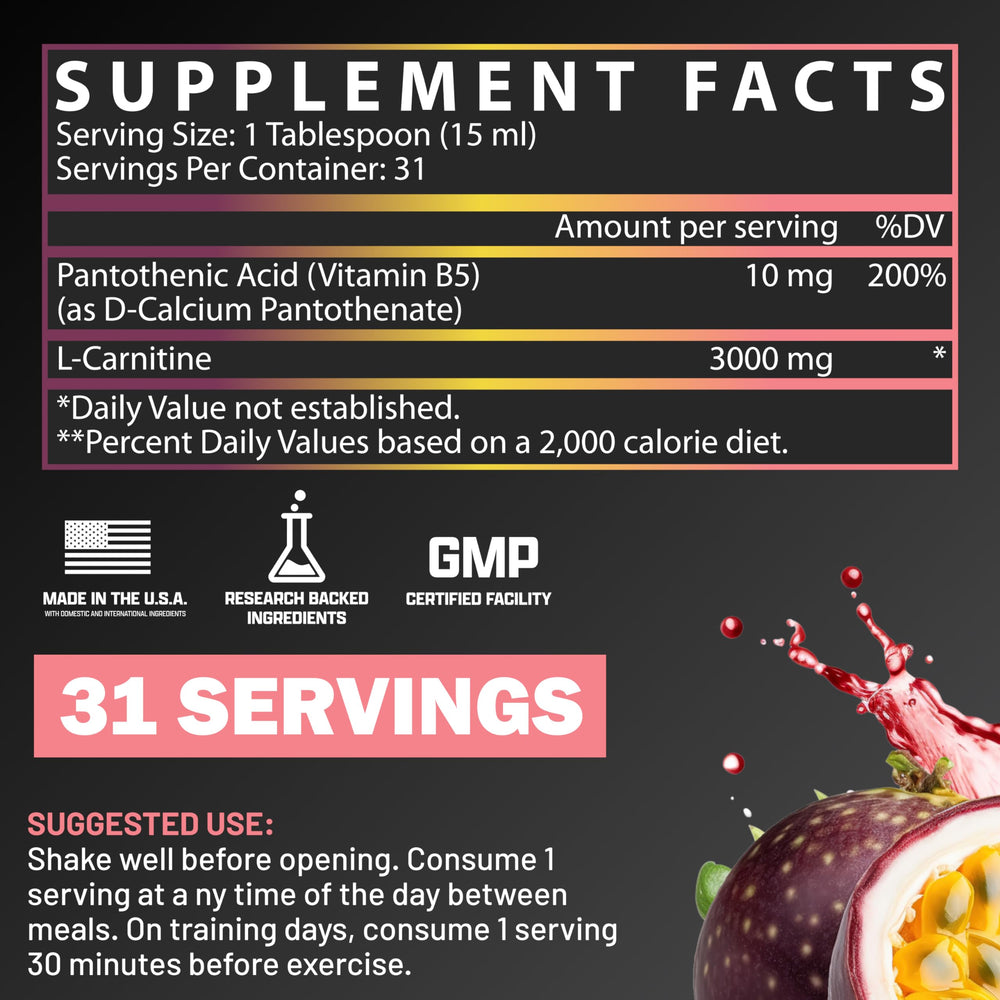 Serving showing 3000mg per serving for potency