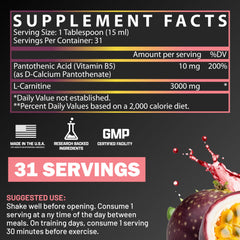 Serving showing 3000mg per serving for potency