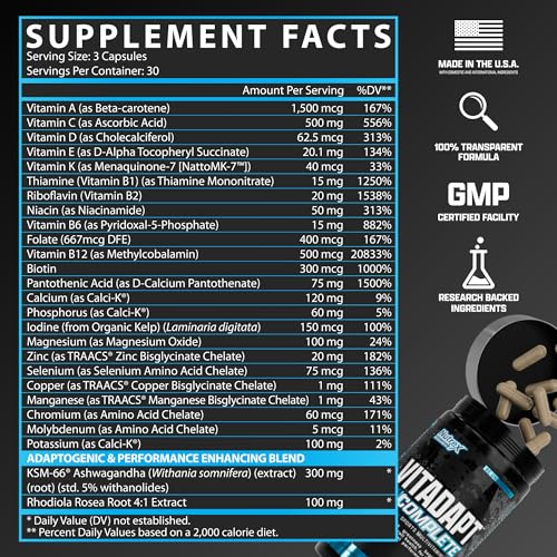 Nutrex Vitadapt bottle label close-up