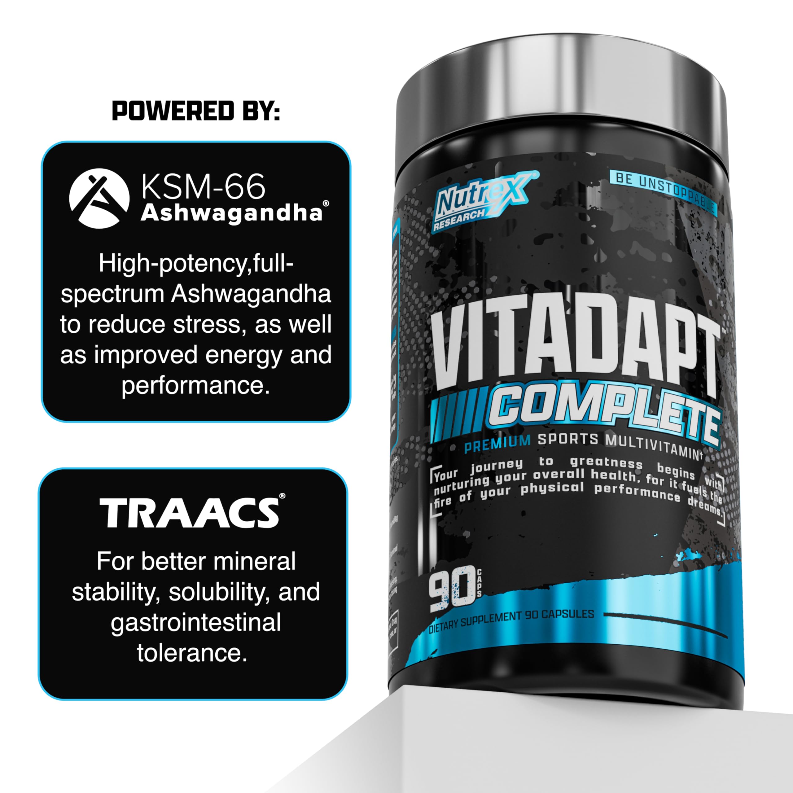 Nutrition facts label on Nutrex Vitadapt packaging