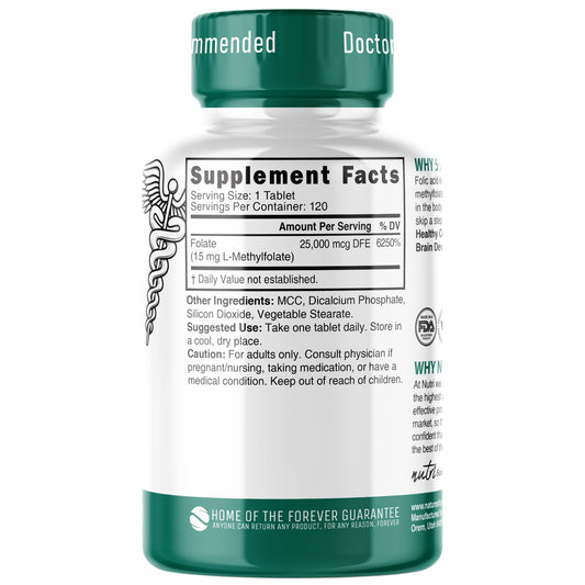 Close-up illustrating bioactive 5-MTHF methylfolate form
