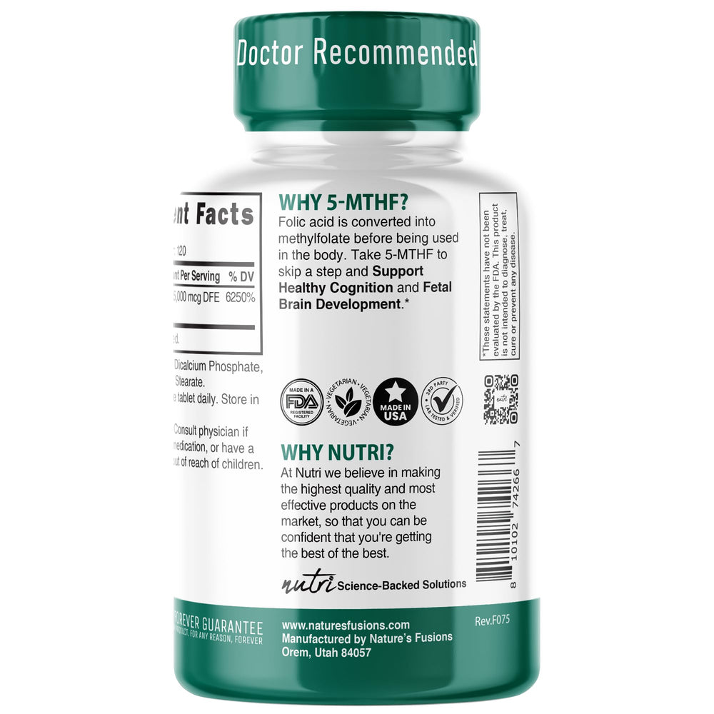 USA GMP/FDA facility with 3rd-party testing label