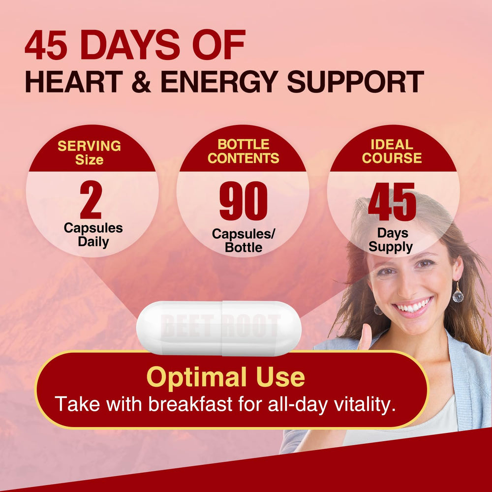 Rear view of NUTRI POTENTIA Beet Root Capsules bottle