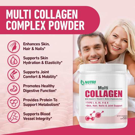 Scoop of unflavored collagen powder